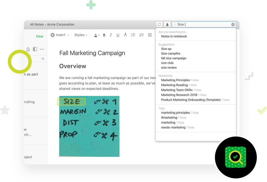Evernote handwriting recognition